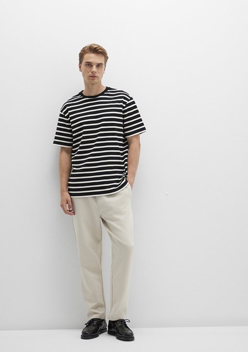  Mavi Bej Örme Pantolon 0010521-70144