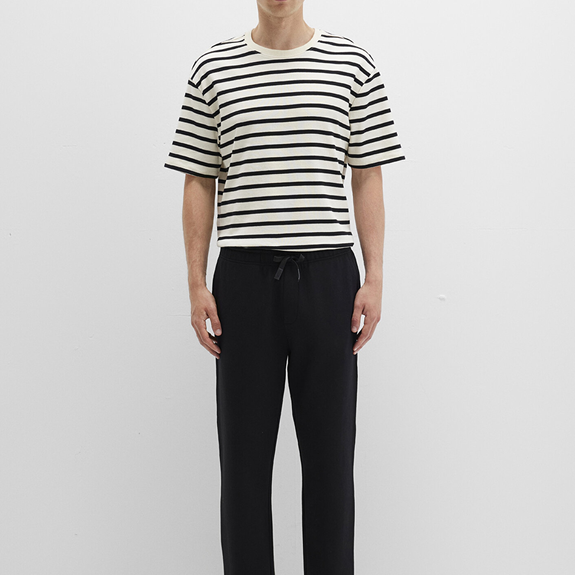 Mavi Siyah Örme Pantolon 0010521-900