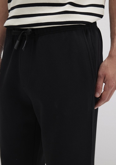  Mavi Siyah Örme Pantolon 0010521-900