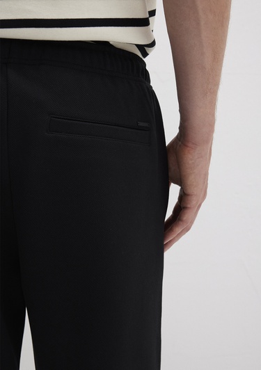  Mavi Siyah Örme Pantolon 0010521-900