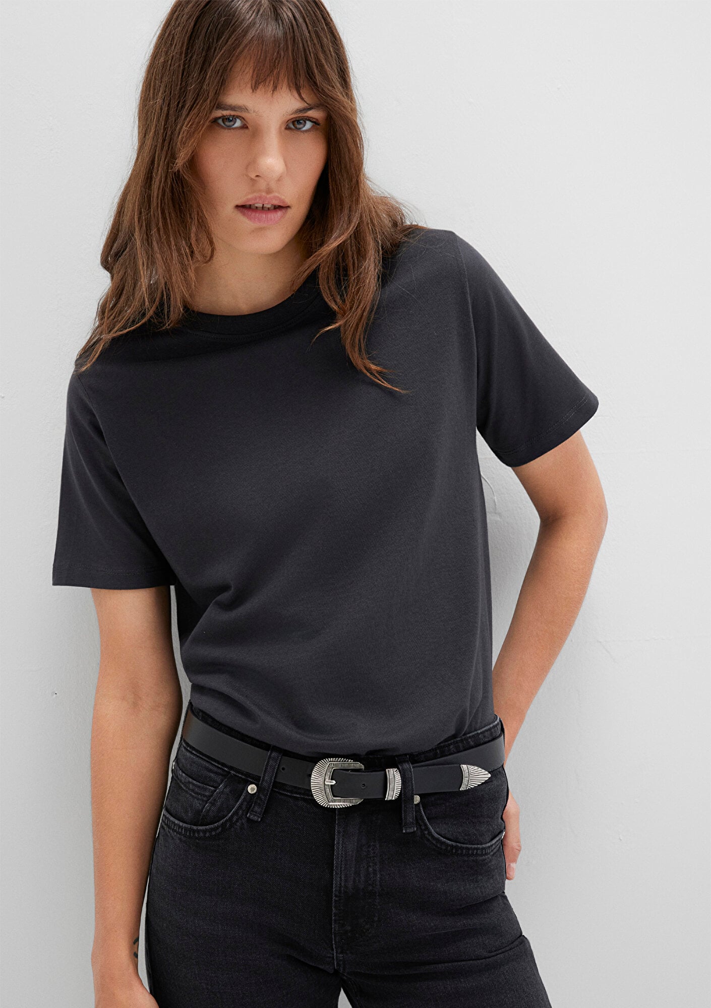  Mavi Siyah Suni Deri Kemer 1913652-900