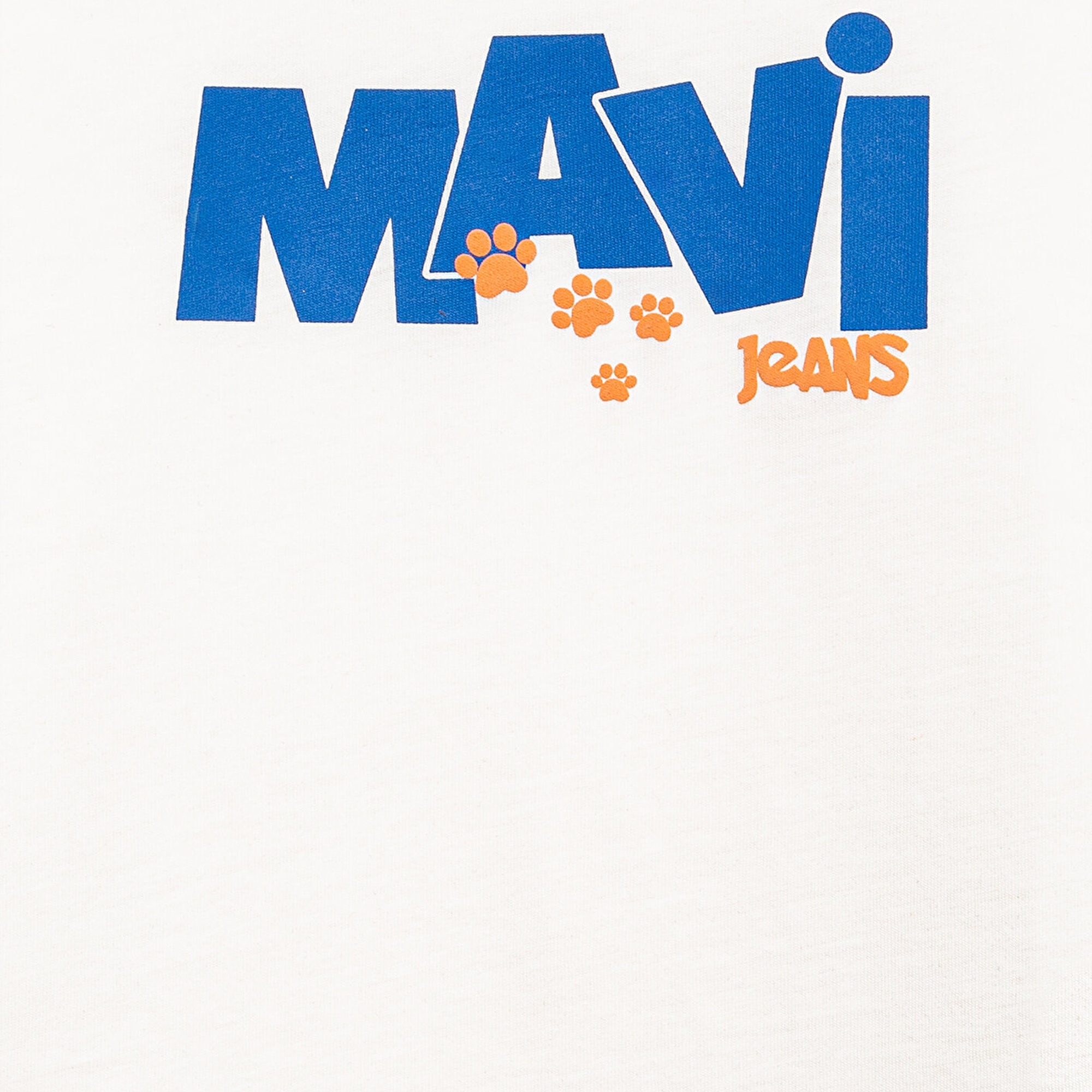 Mavi Mavi Pati Baskılı Ekru Tişört Regular Fit / Normal Kesim 7610362-70057