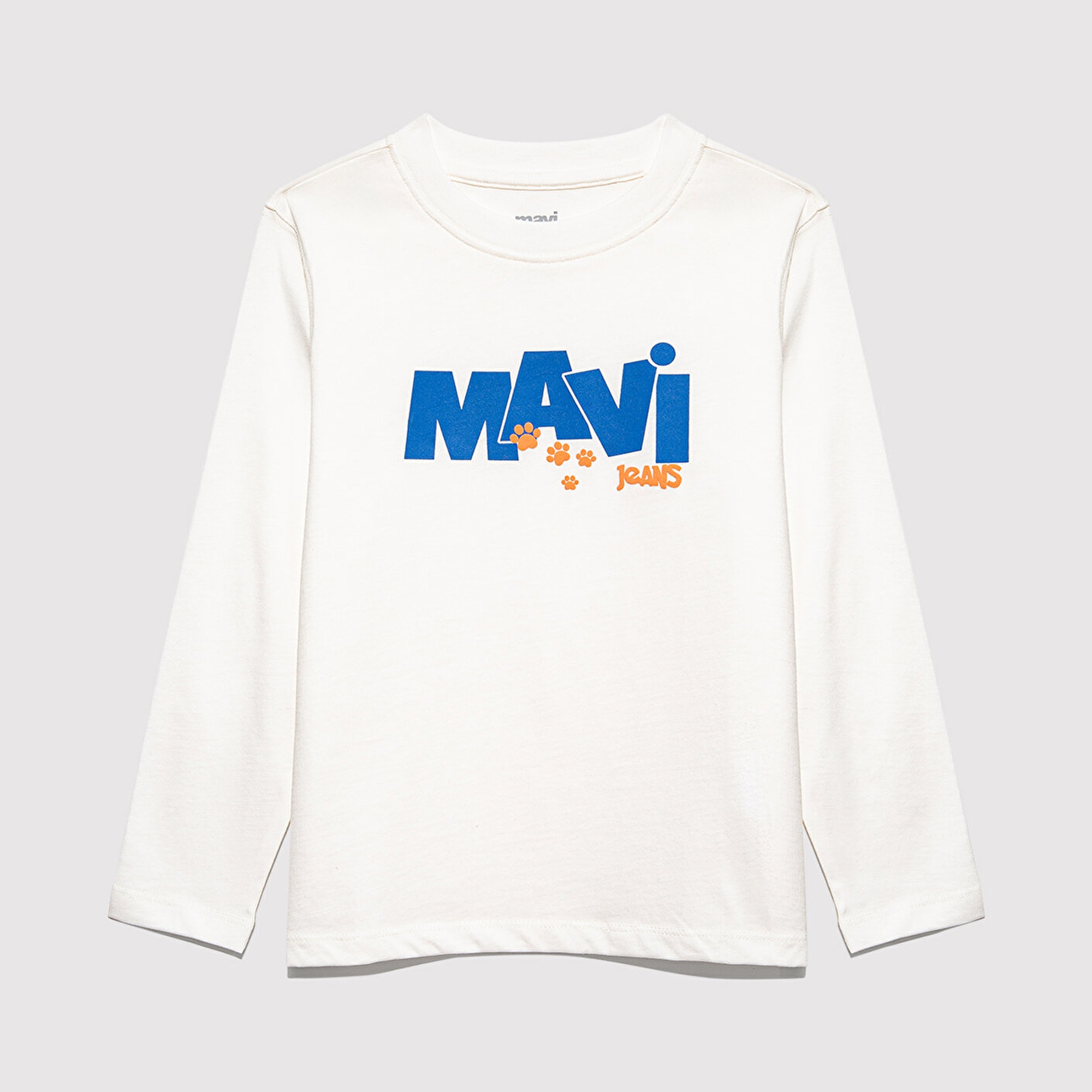 Mavi Mavi Pati Baskılı Ekru Tişört Regular Fit / Normal Kesim 7610362-70057