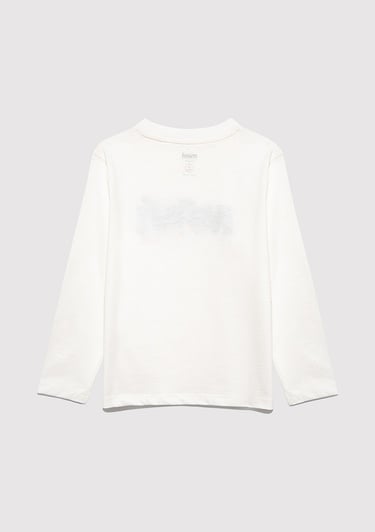  Mavi Mavi Pati Baskılı Ekru Tişört Regular Fit / Normal Kesim 7610362-70057