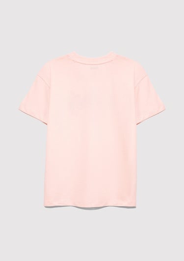  Mavi Mavi Pati Baskılı Pembe Tişört Loose Fit / Bol Rahat Kesim 7610361-90974