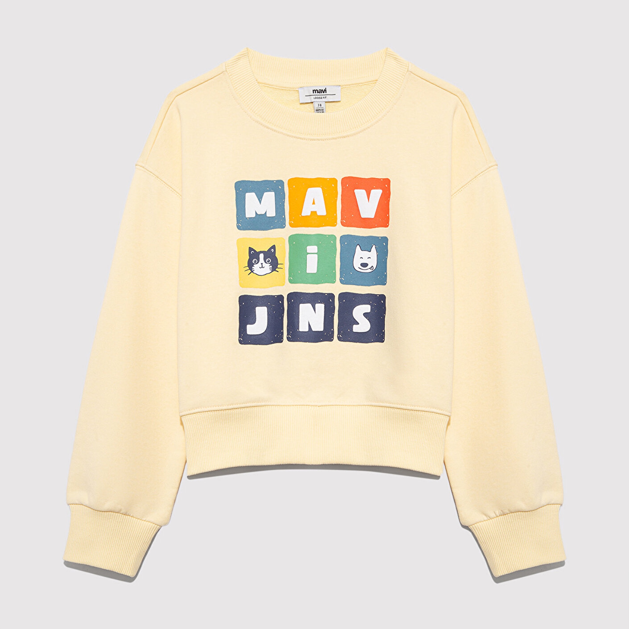 Mavi Mavi Baskılı Sarı Sweatshirt 7S10127-84571