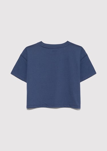  Mavi Mavi Köpek Baskılı Lacivert Tişört Loose Fit / Bol Rahat Kesim 7610363-87737