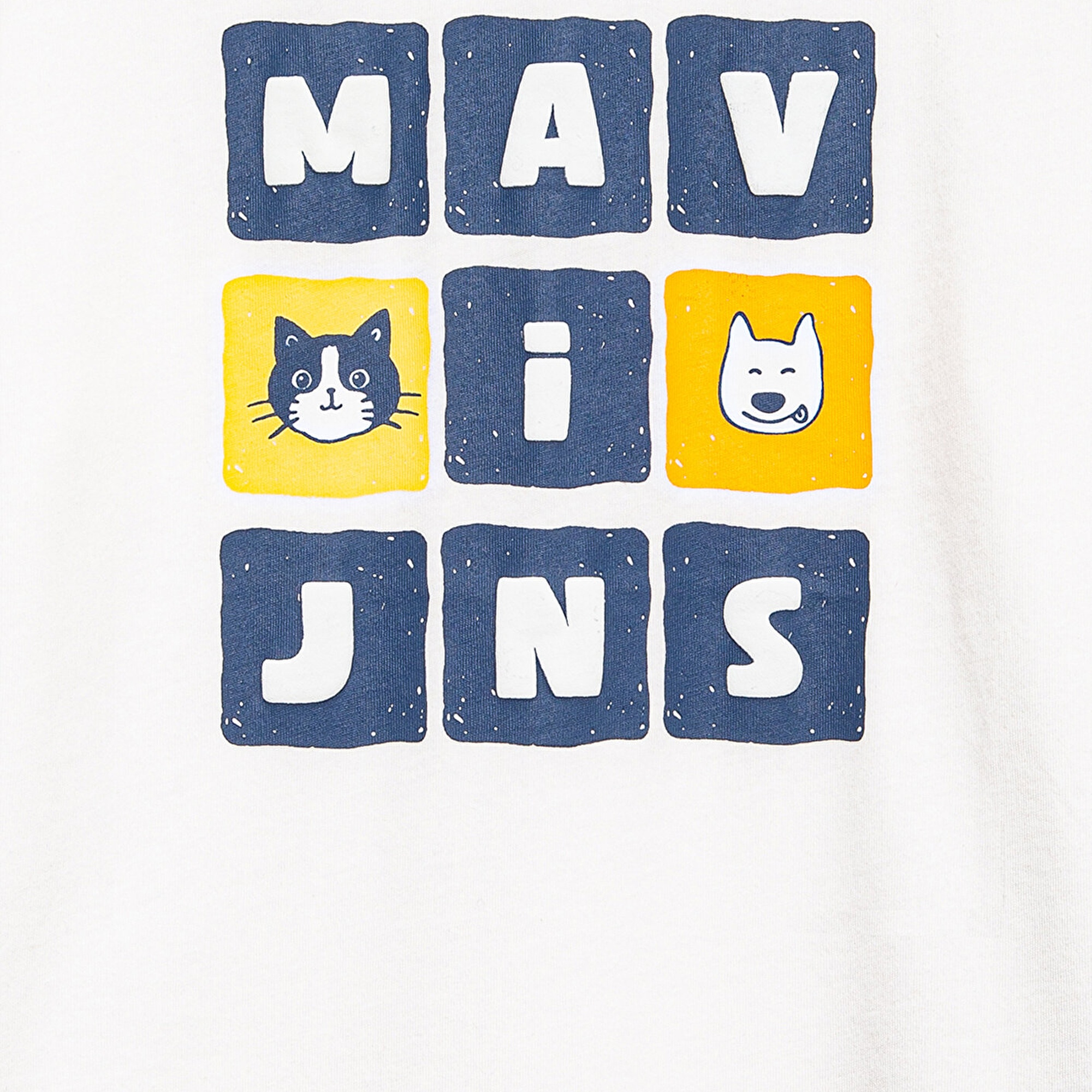 Mavi Mavi Jeans Baskılı Beyaz Tişört Loose Fit / Bol Rahat Kesim 7610366-70057