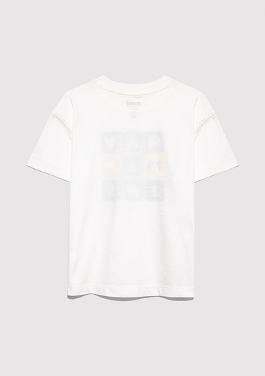  Mavi Mavi Jeans Baskılı Beyaz Tişört Loose Fit / Bol Rahat Kesim 7610366-70057