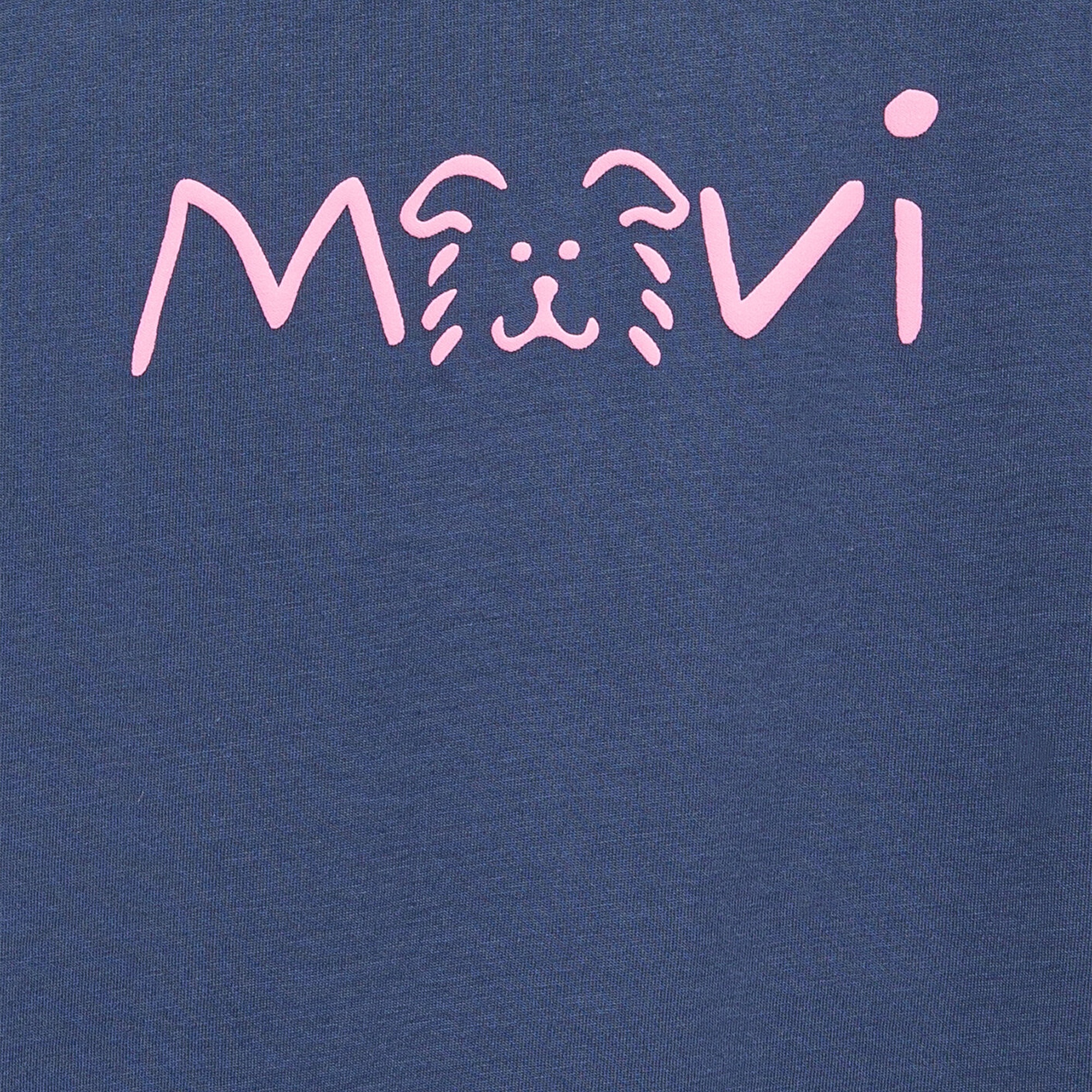 Mavi Mavi Köpek Baskılı Lacivert Tişört Loose Fit / Bol Rahat Kesim 7610363-87737