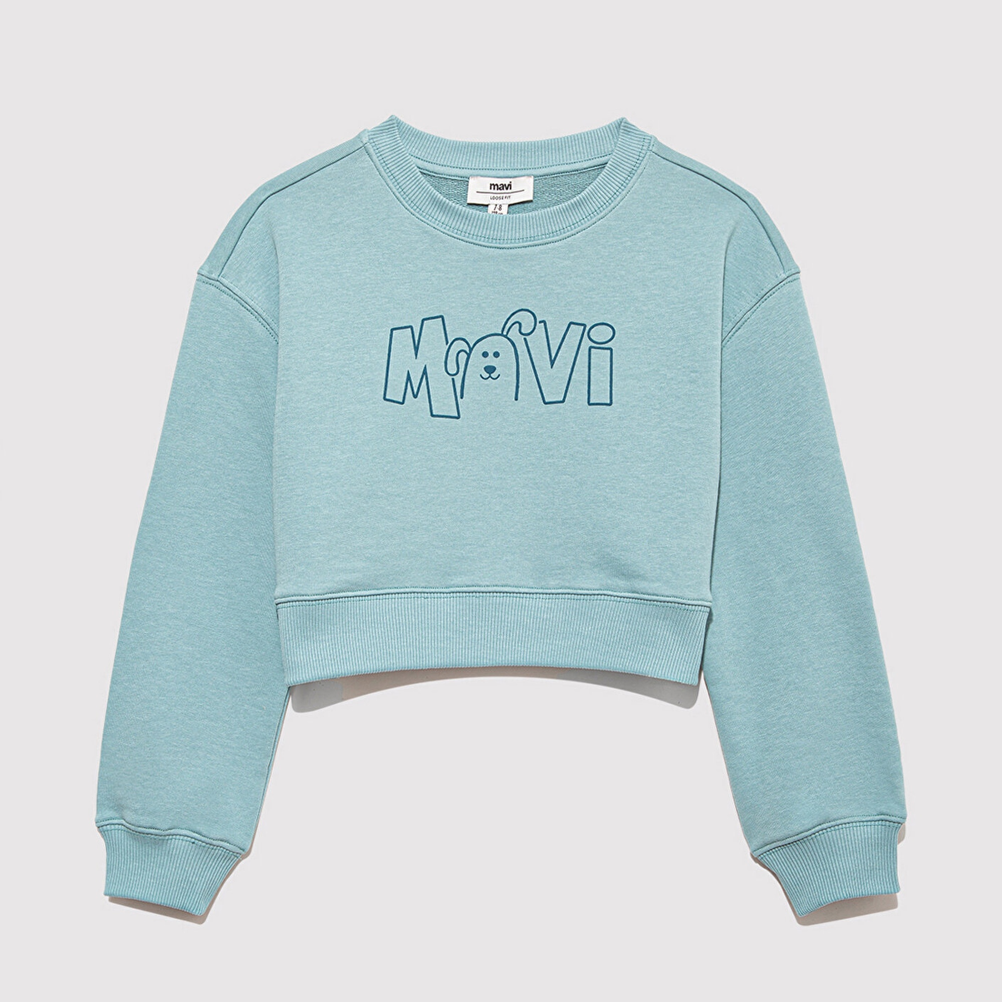 Mavi Mavi Logo Baskılı Mavi Sweatshirt 7S10126-71748