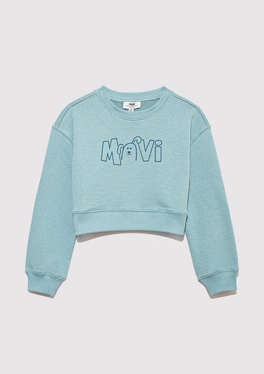  Mavi Mavi Logo Baskılı Mavi Sweatshirt 7S10126-71748