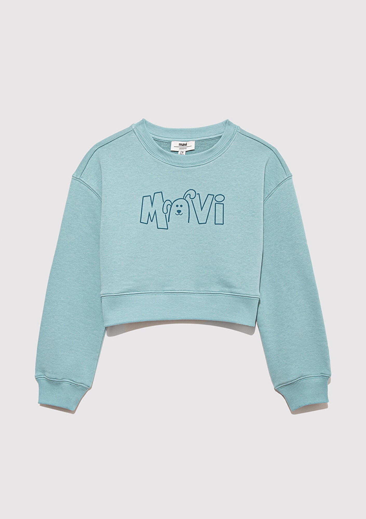  Mavi Mavi Logo Baskılı Mavi Sweatshirt 7S10126-71748