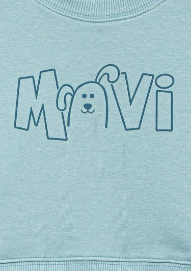  Mavi Mavi Logo Baskılı Mavi Sweatshirt 7S10126-71748