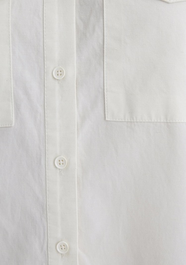  Mavi Ekru Gömlek Loose Fit / Bol Rahat Kesim 1211266-70057