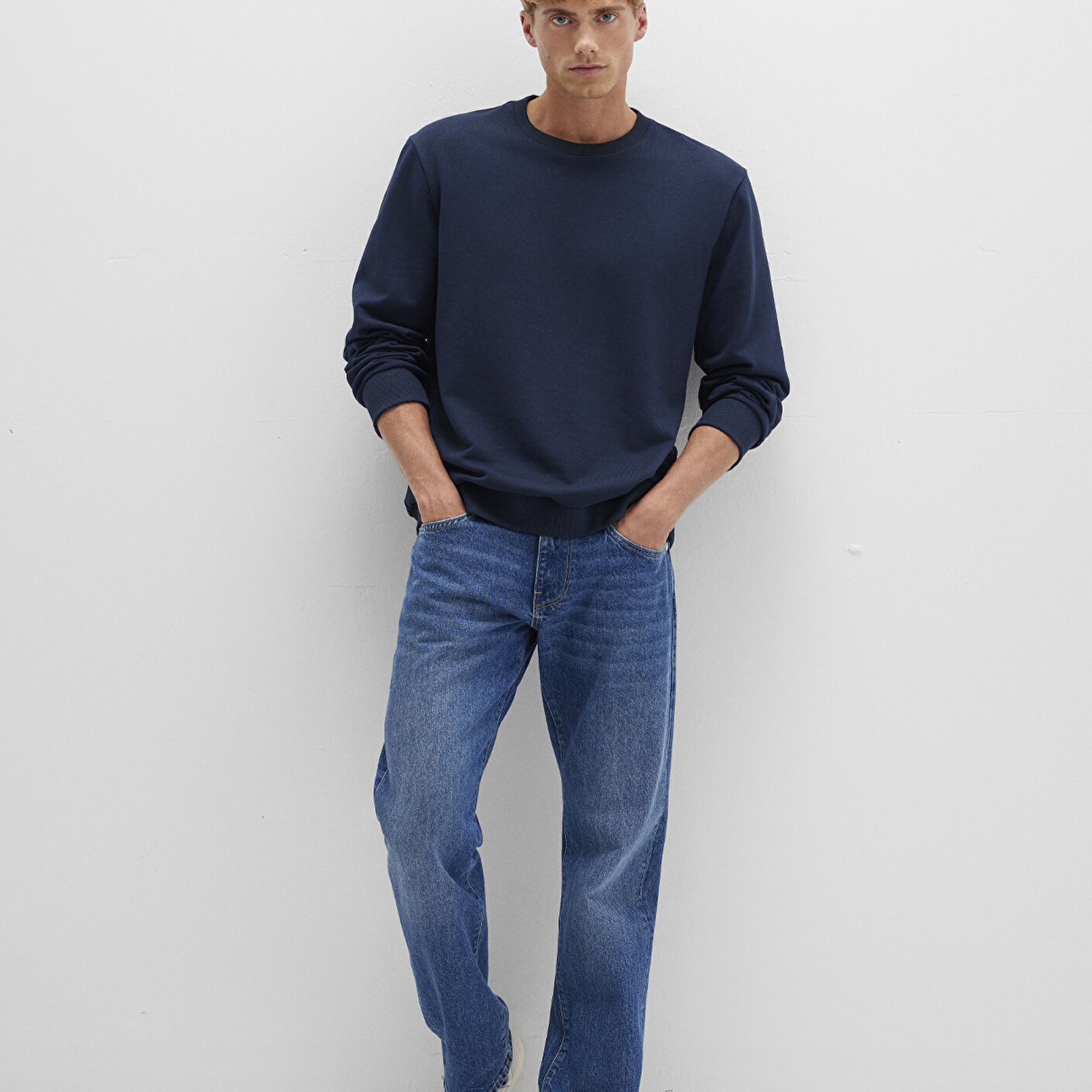 Mavi Bisiklet Yaka Lacivert Sweatshirt 0S10421-70490