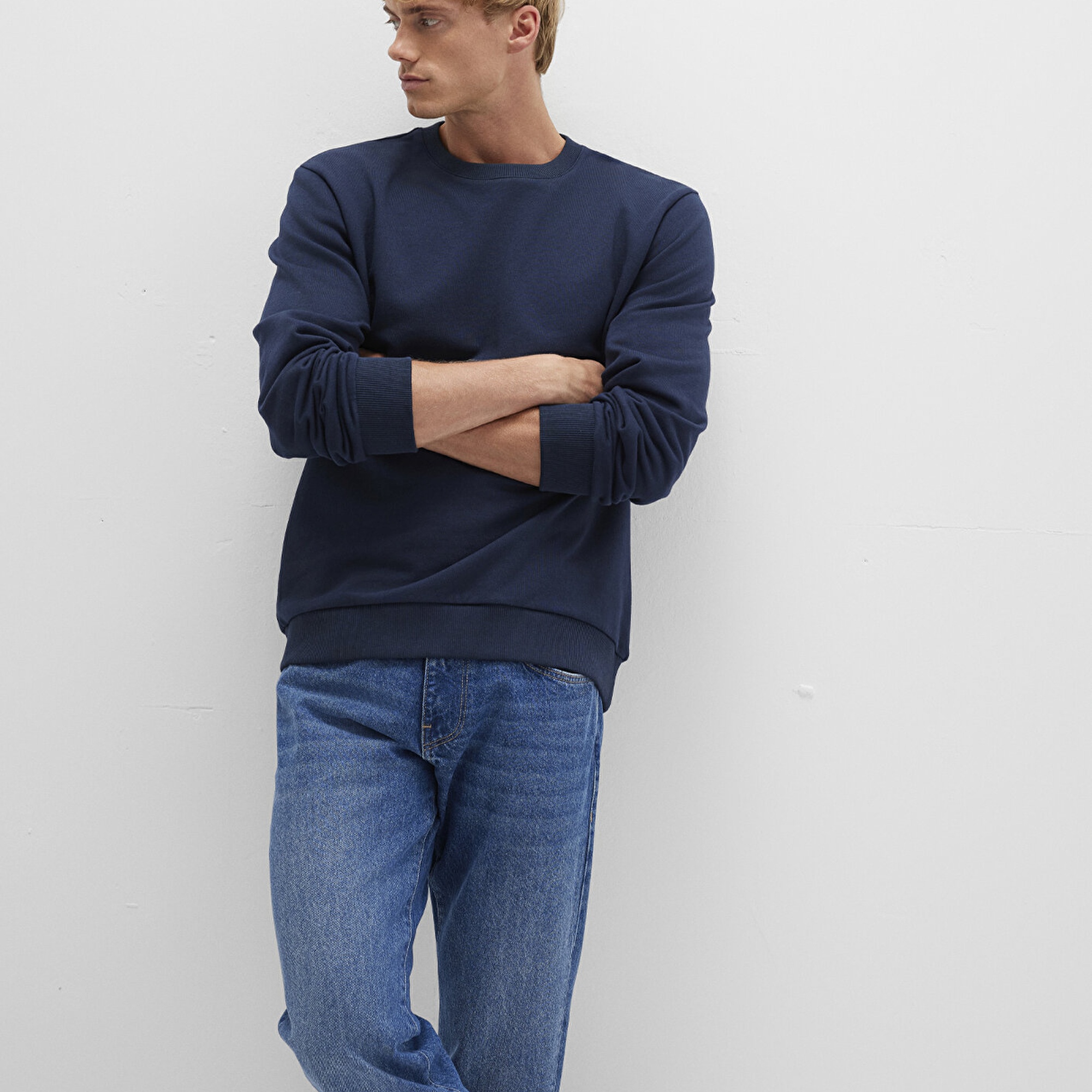 Mavi Bisiklet Yaka Lacivert Sweatshirt 0S10421-70490