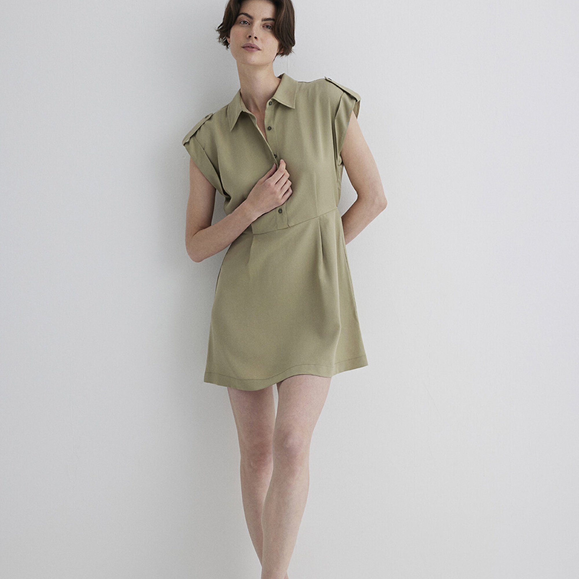 Mavi Yeşil Elbise 1310758-86749