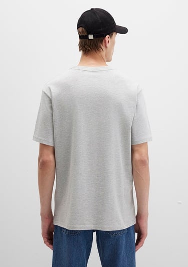  Mavi Mavi Logo Baskılı Gri Tişört Loose Fit / Bol Rahat Kesim 0613023-80018