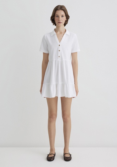  Mavi Beyaz Elbise 1310757-620