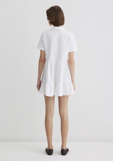  Mavi Beyaz Elbise 1310757-620