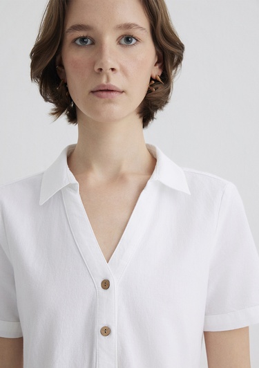  Mavi Beyaz Elbise 1310757-620