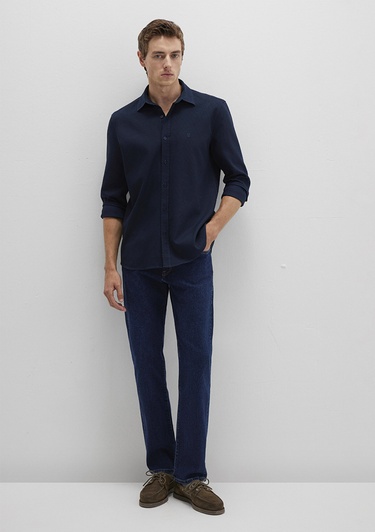  Mavi Lacivert Gömlek Slim Fit / Dar Kesim 0211656-80872