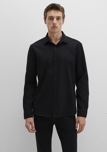  Mavi Siyah Gömlek Slim Fit / Dar Kesim 0211656-900