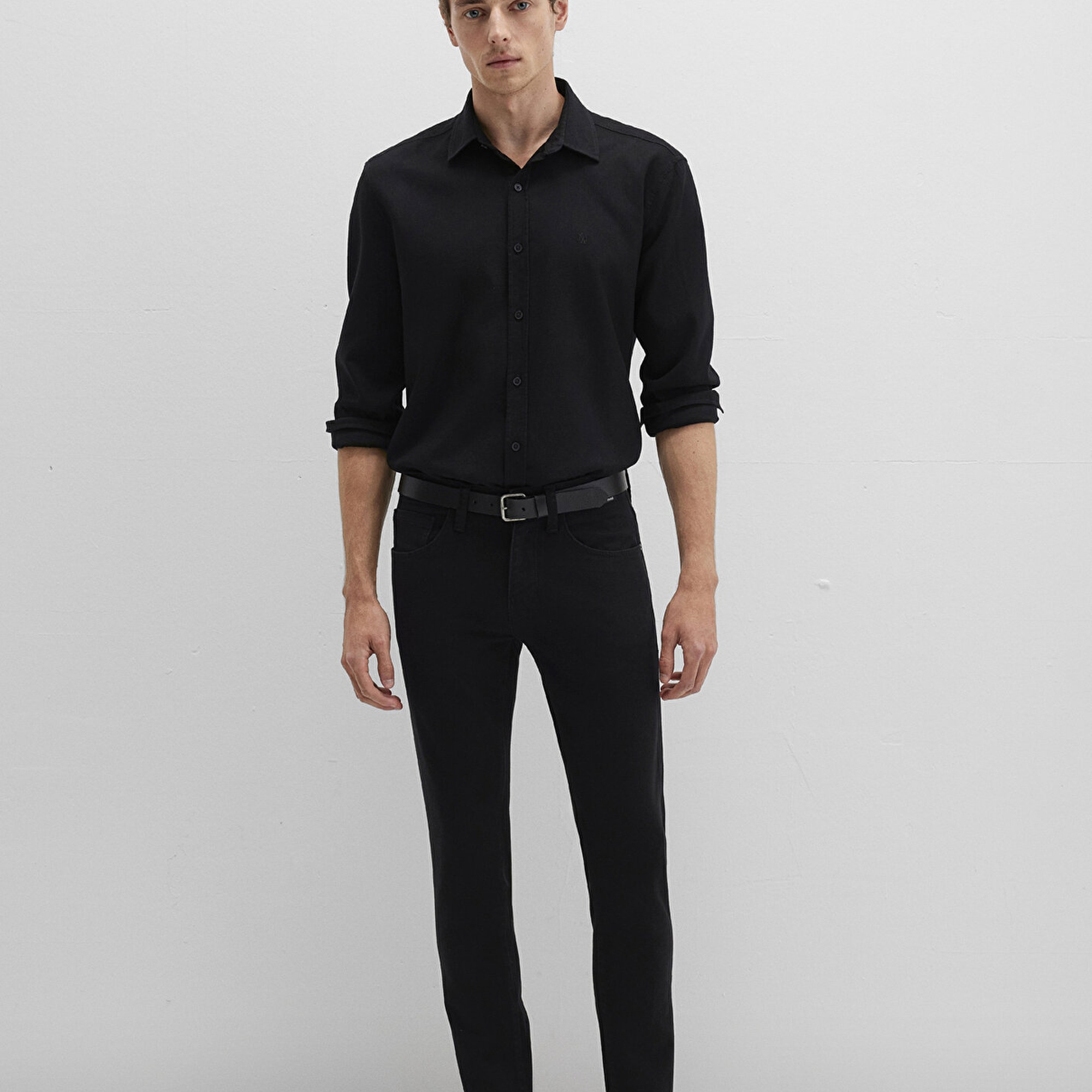 Mavi Siyah Gömlek Slim Fit / Dar Kesim 0211656-900