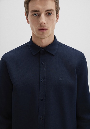  Mavi Lacivert Gömlek Slim Fit / Dar Kesim 0211656-80872