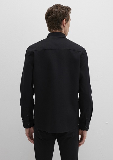  Mavi Siyah Gömlek Slim Fit / Dar Kesim 0211656-900
