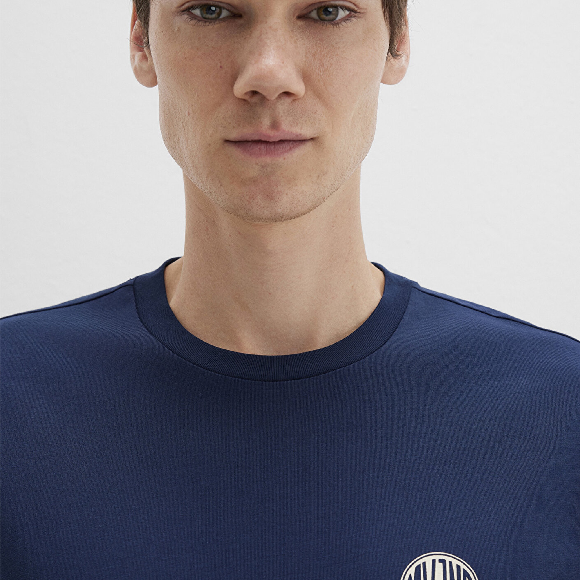 Mavi Mavi Logo Baskılı Lacivert Tişört Loose Fit / Bol Rahat Kesim 0613014-70497