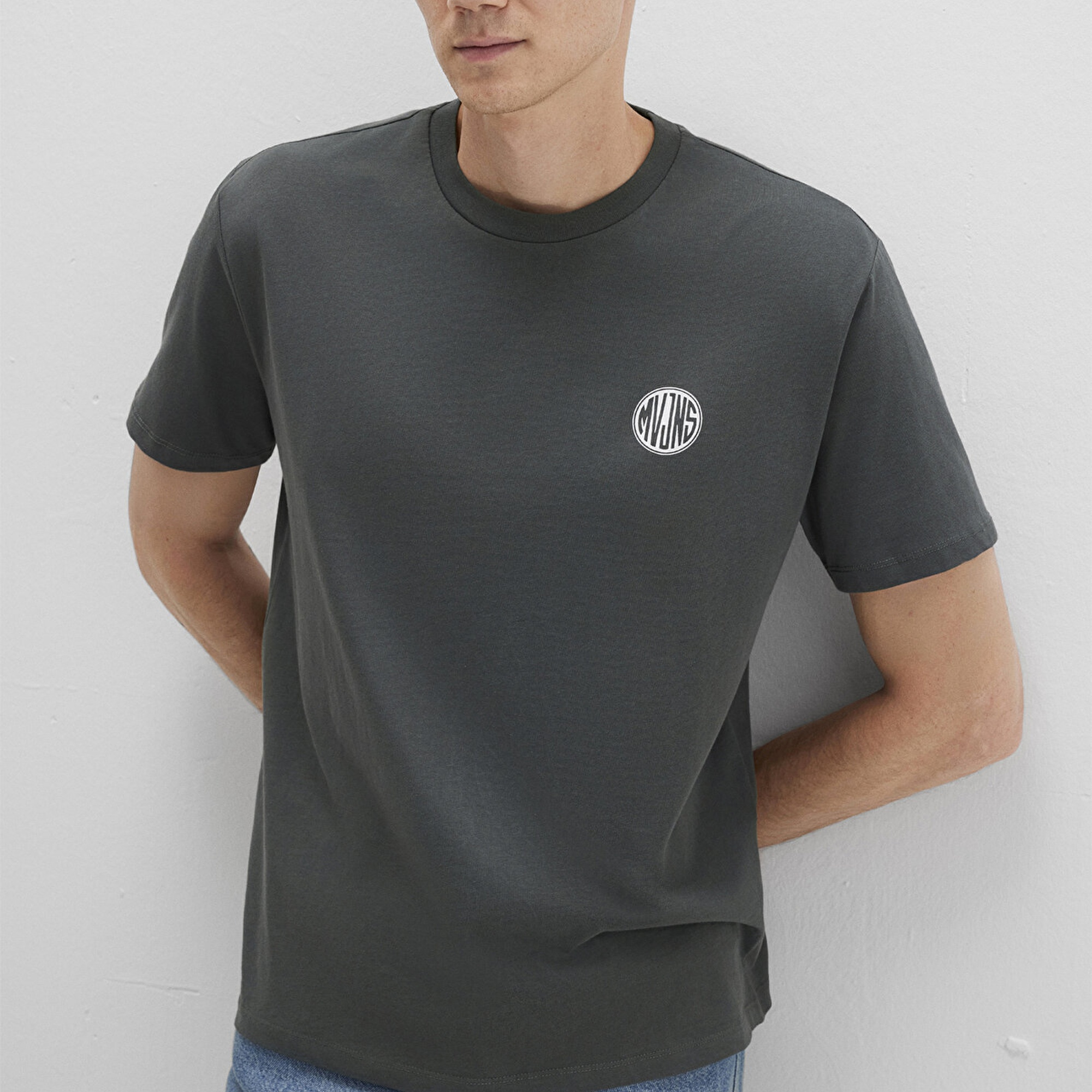 Mavi Mavi Logo Baskılı Yeşil Tişört Loose Fit / Bol Rahat Kesim 0613014-71598