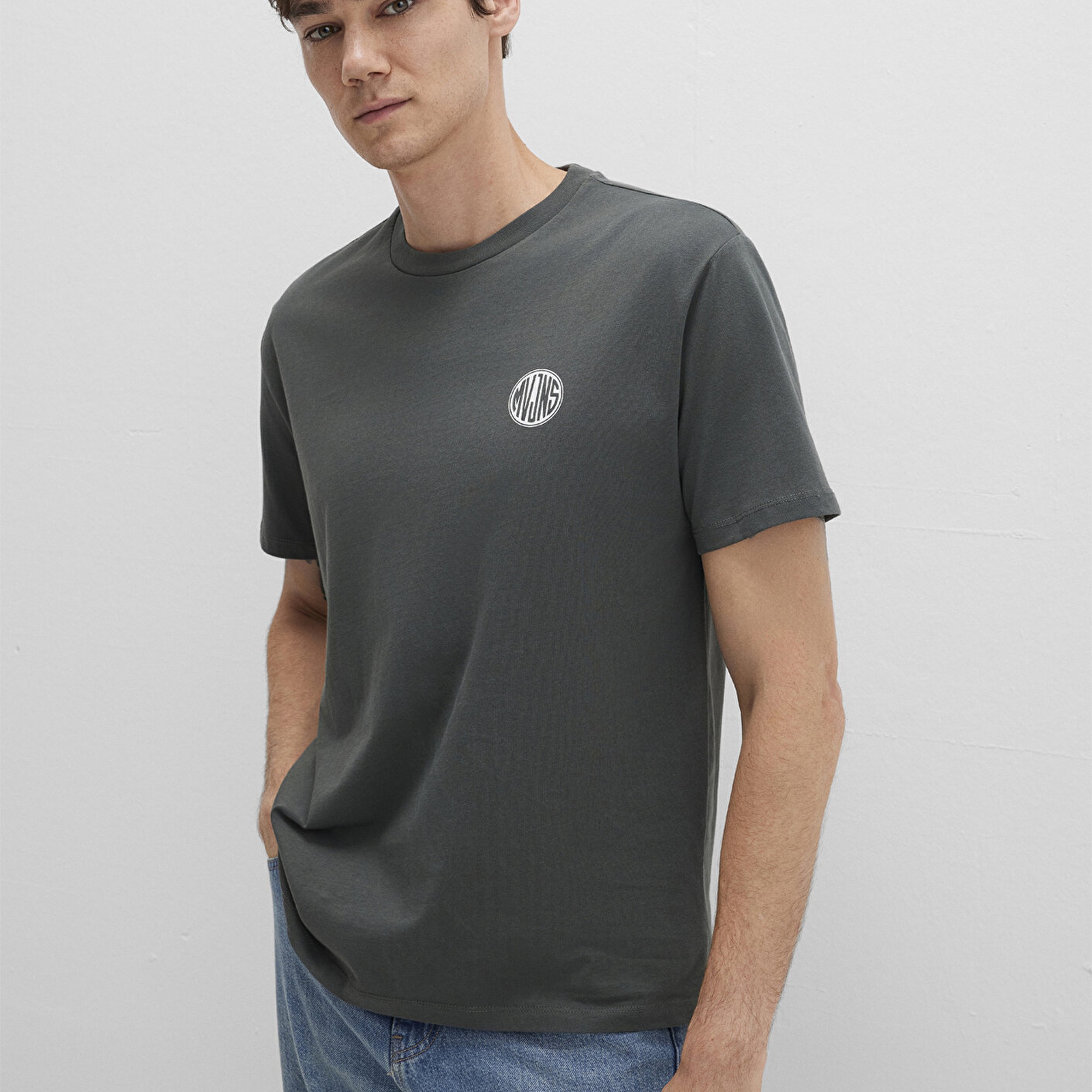 Mavi Mavi Logo Baskılı Yeşil Tişört Loose Fit / Bol Rahat Kesim 0613014-71598