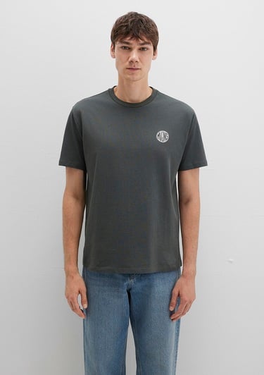  Mavi Mavi Logo Baskılı Yeşil Tişört Loose Fit / Bol Rahat Kesim 0613014-71598