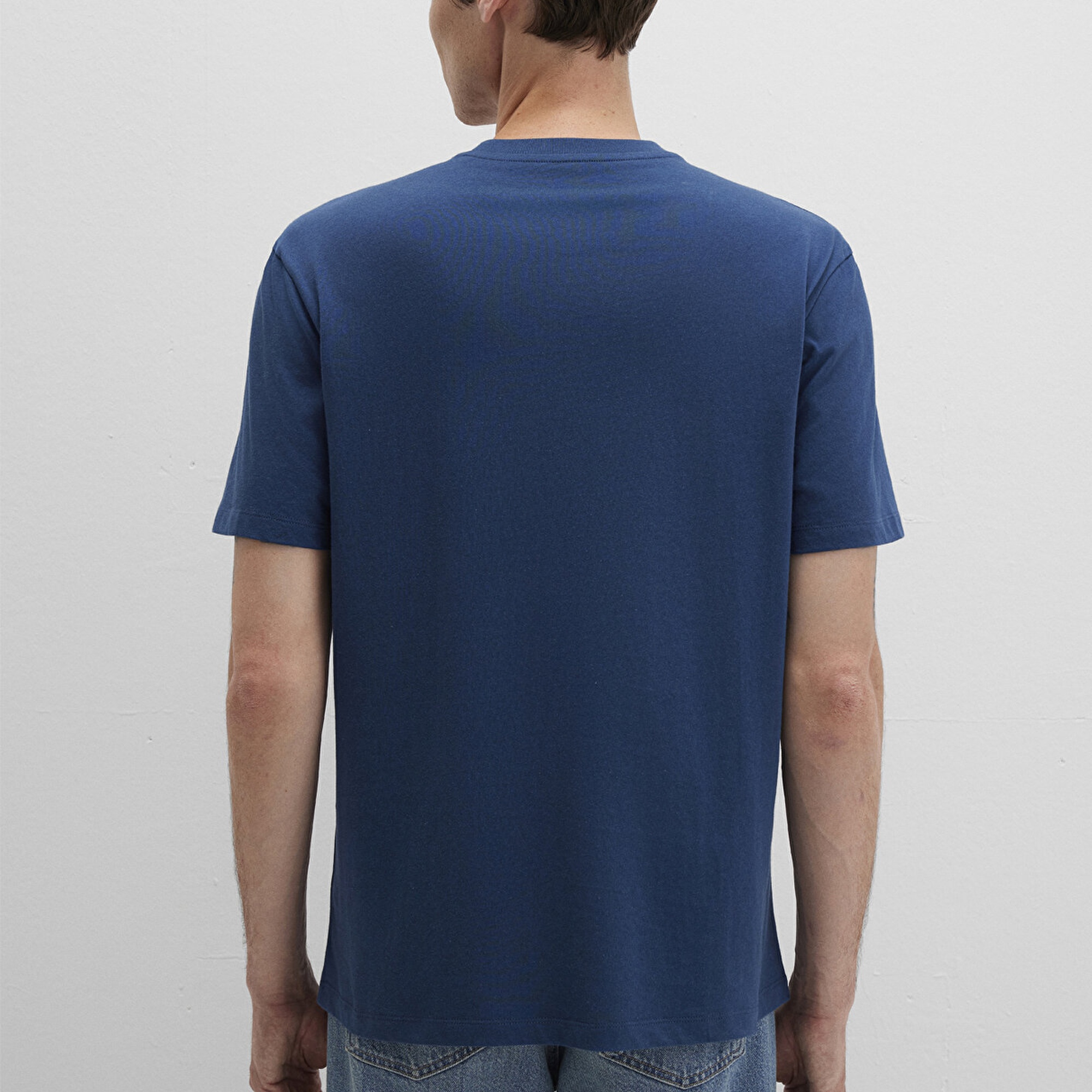 Mavi MJ Logo Baskılı Lacivert Tişört Loose Fit / Bol Rahat Kesim 0612839-89287