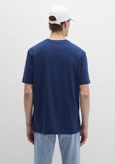  Mavi Mavi Baskılı Lacivert Tişört Loose Fit / Bol Rahat Kesim 0612904-89353