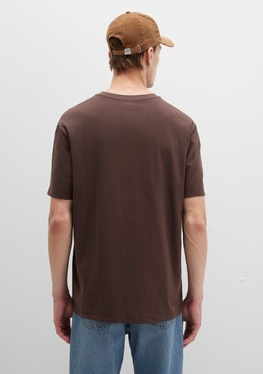  Mavi Mavi Baskılı Kahverengi Tişört Loose Fit / Bol Rahat Kesim 0612840-88067