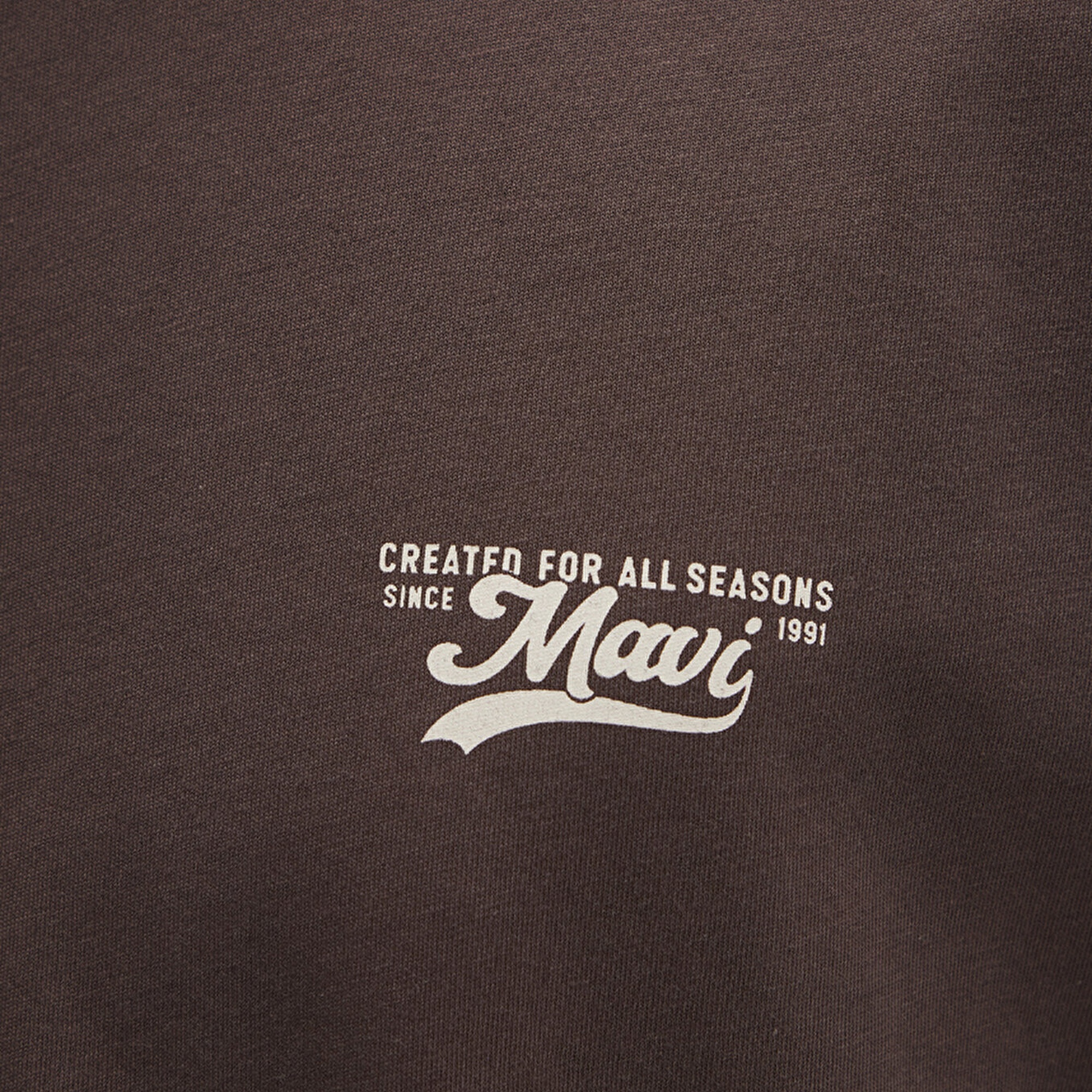 Mavi Mavi Baskılı Kahverengi Tişört Loose Fit / Bol Rahat Kesim 0612840-88067