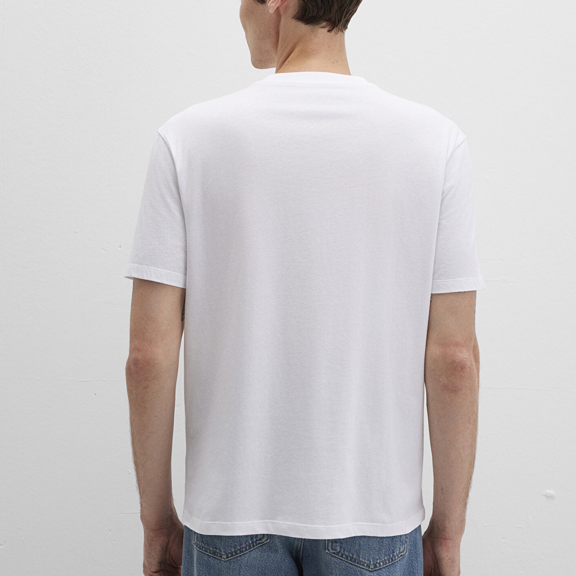 Mavi MJ Logo Baskılı Beyaz Tişört Loose Fit / Bol Rahat Kesim 0612839-620