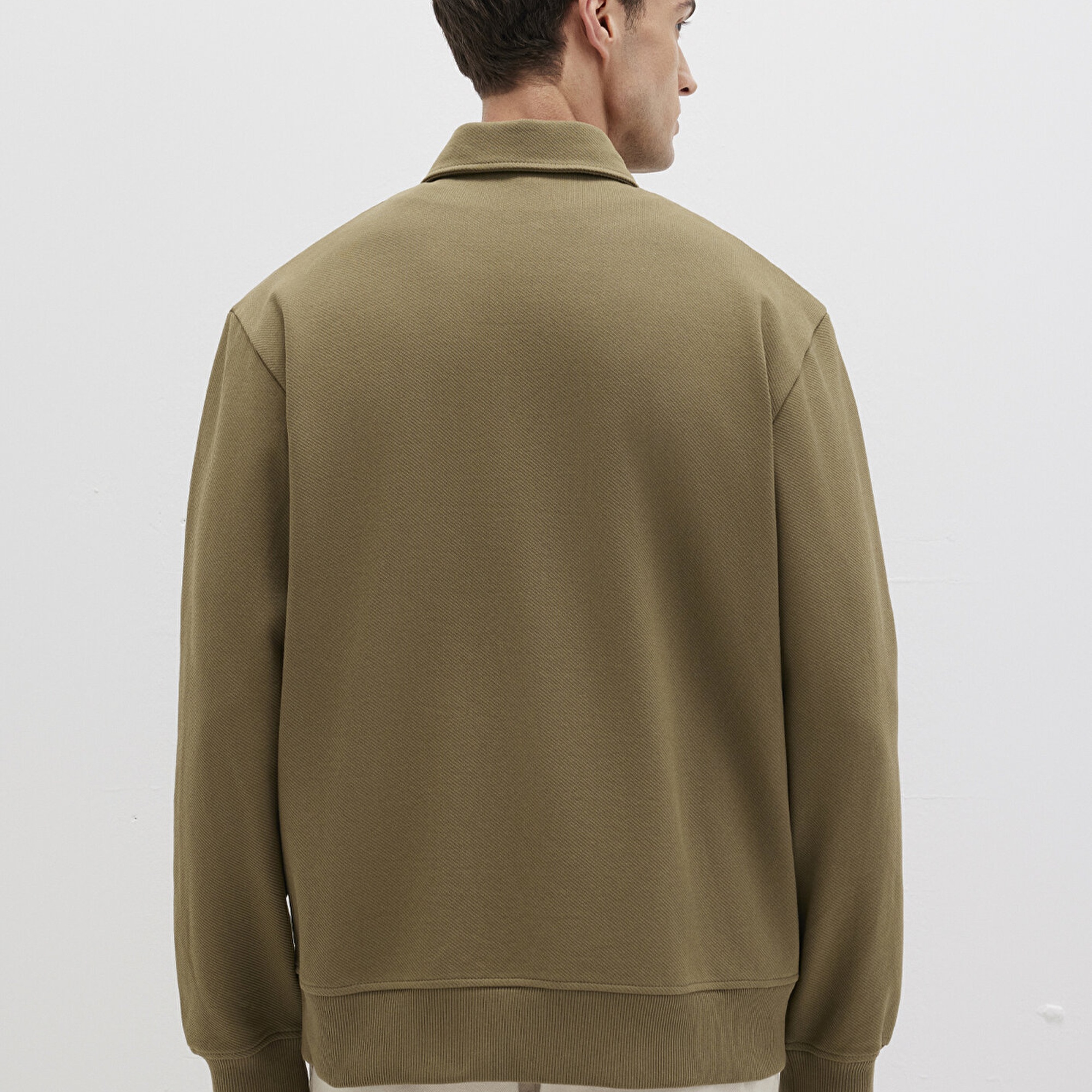 Mavi Polo Yaka Haki Sweatshirt 0S10458-71816