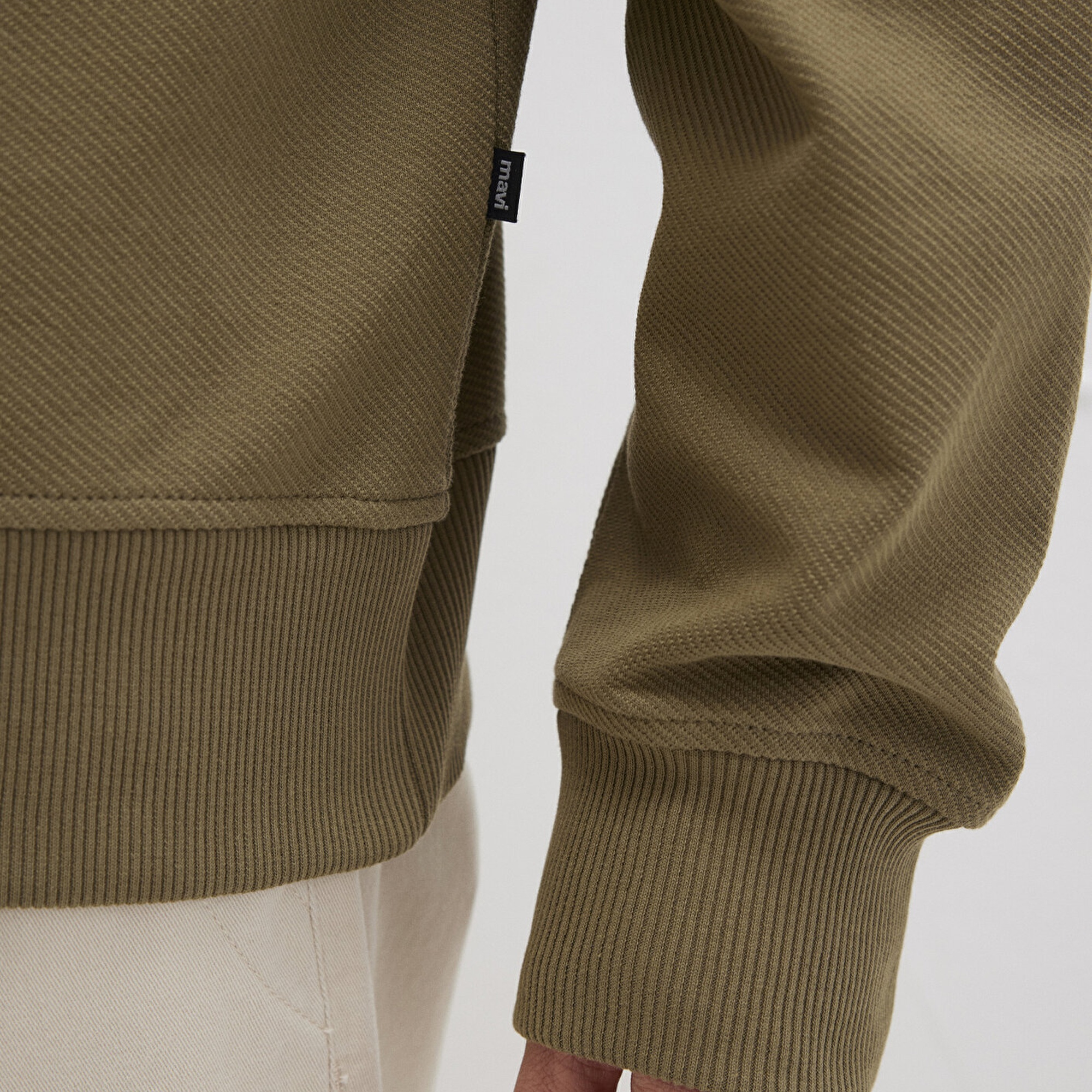 Mavi Polo Yaka Haki Sweatshirt 0S10458-71816