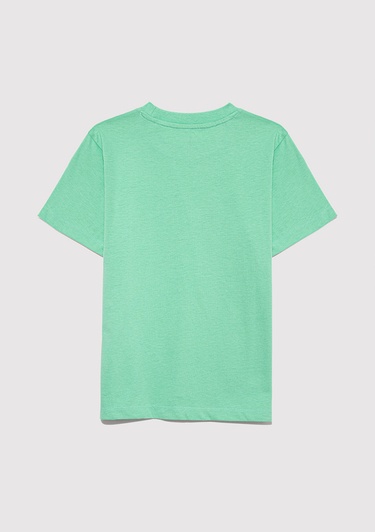  Mavi Mavi Logo Baskılı Yeşil Tişört Regular Fit / Normal Kesim 6610030-71789