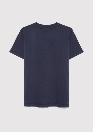  Mavi Mavi Logo Baskılı Lacivert Tişört Regular Fit / Normal Kesim 6610030-82318