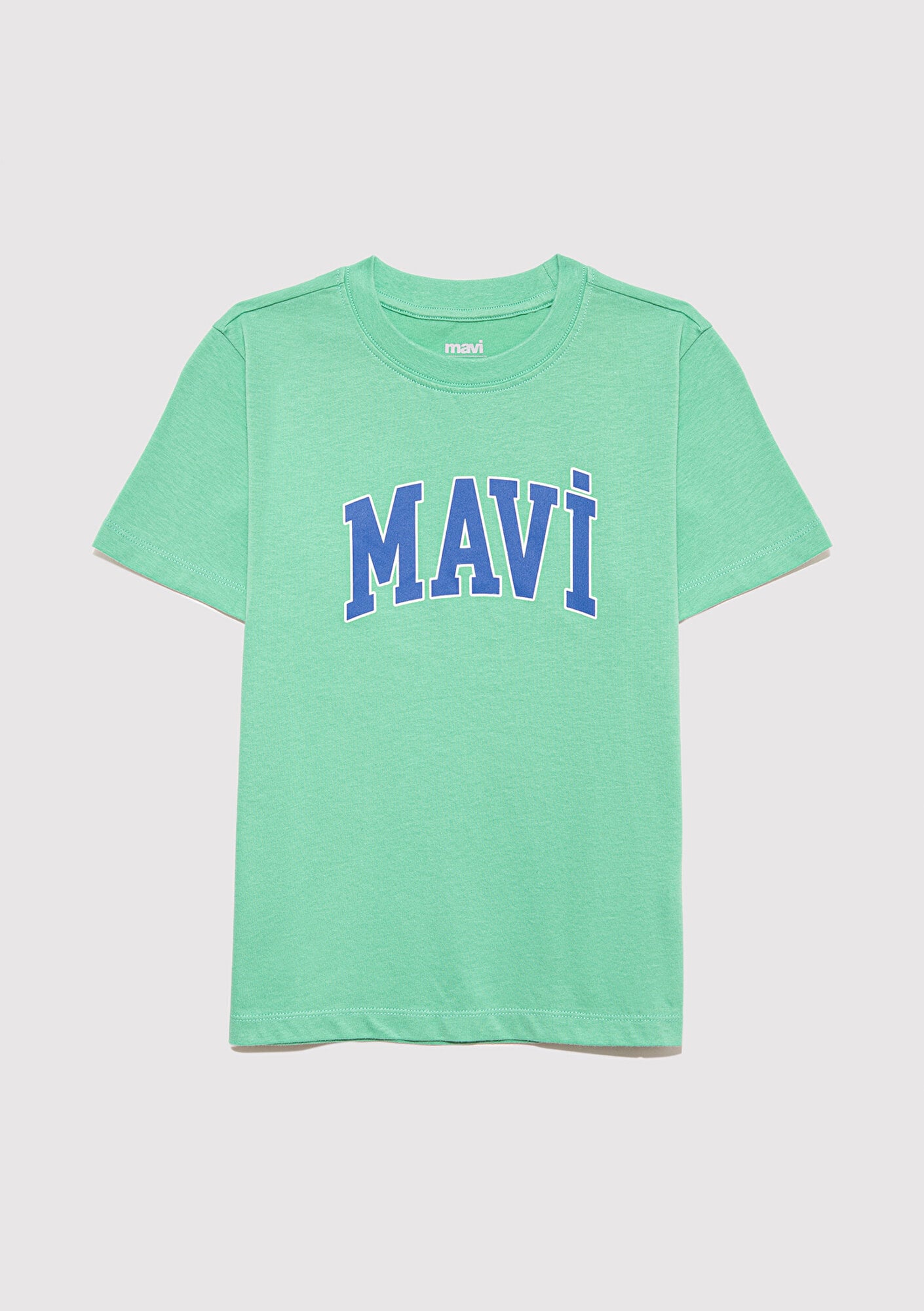  Mavi Mavi Logo Baskılı Yeşil Tişört Regular Fit / Normal Kesim 6610030-71789