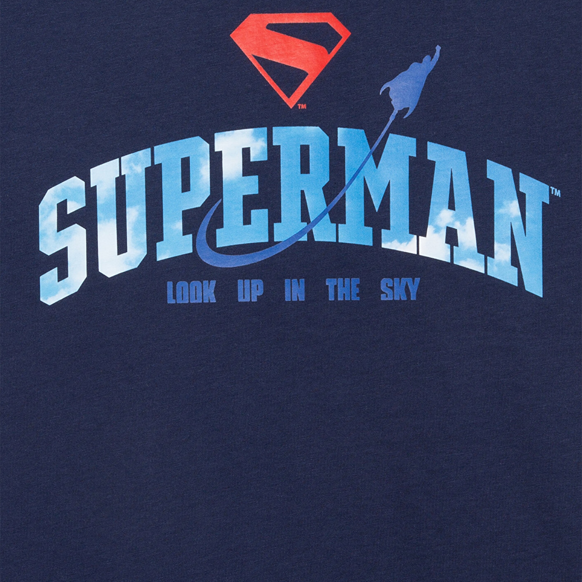 Mavi Superman Baskılı Lacivert Tişört Loose Fit / Bol Rahat Kesim 6610380-70720