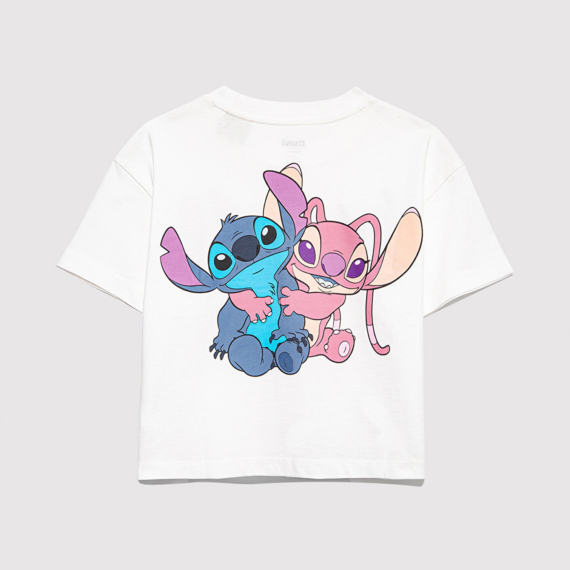 Mavi Stitch Baskılı Beyaz Tişört Loose Fit / Bol Rahat Kesim 7610292-70057