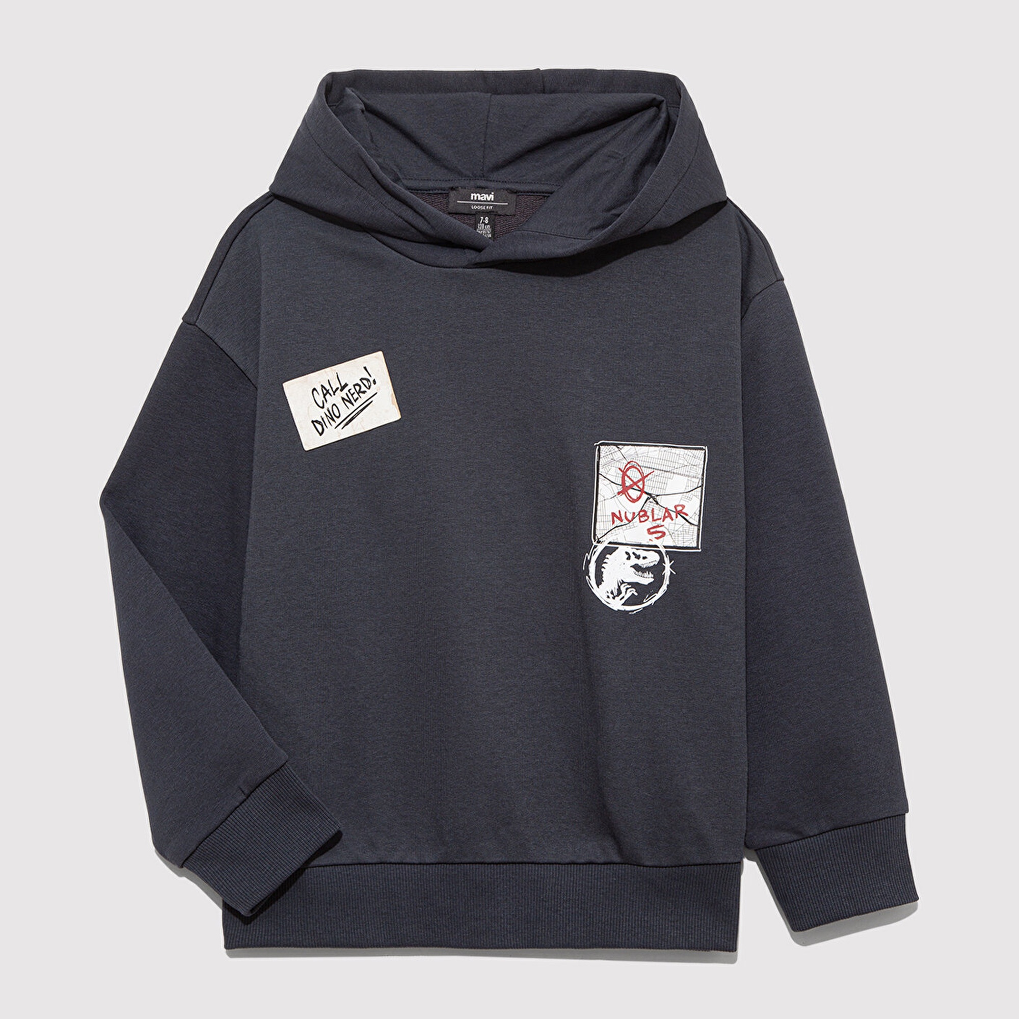 Mavi Jurassic Park Baskılı Antrasit Sweatshirt 6S10135-70087