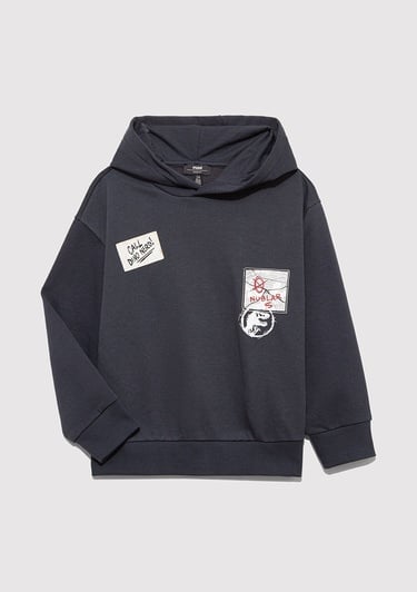  Mavi Jurassic Park Baskılı Antrasit Sweatshirt 6S10135-70087