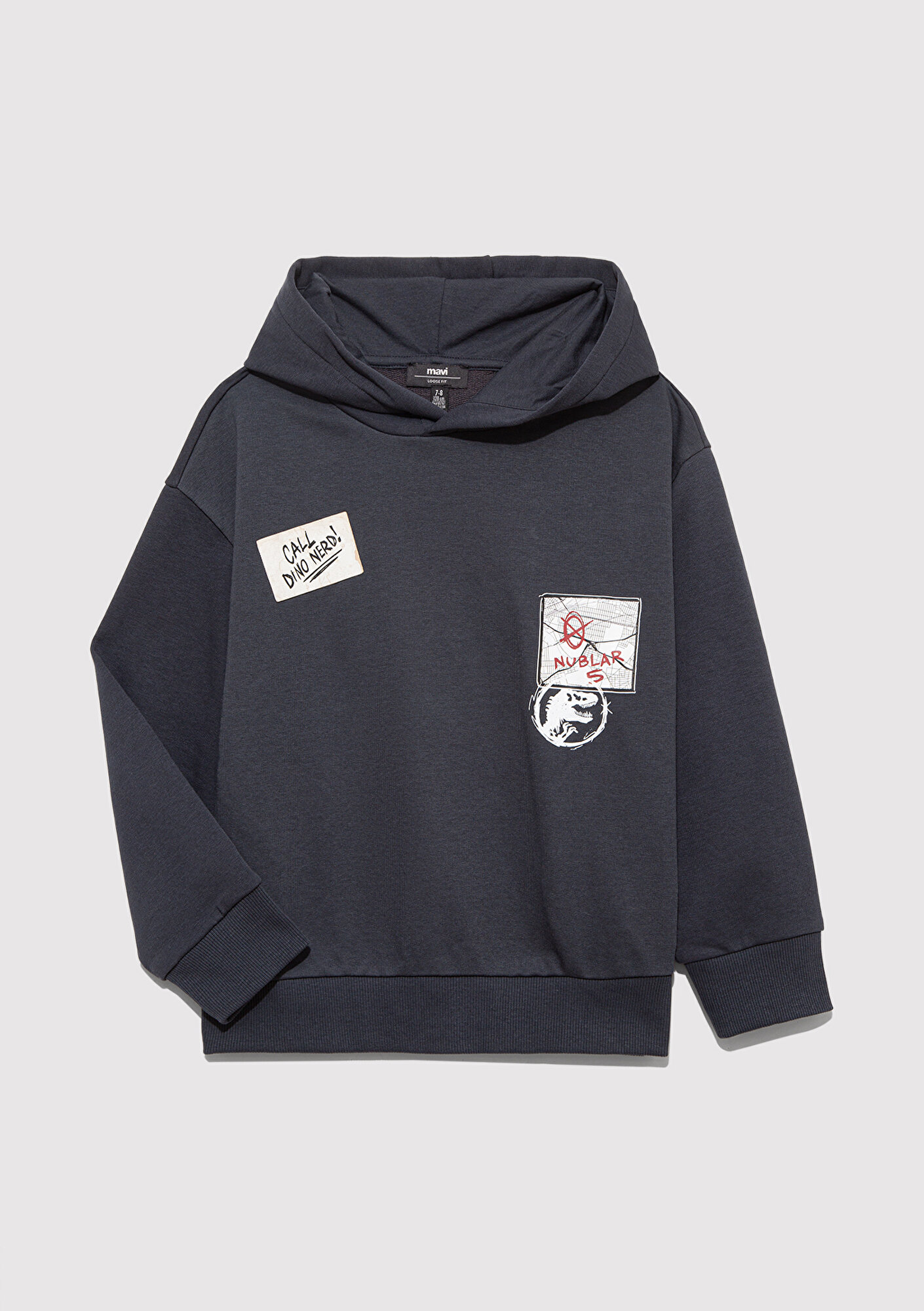  Mavi Jurassic Park Baskılı Antrasit Sweatshirt 6S10135-70087